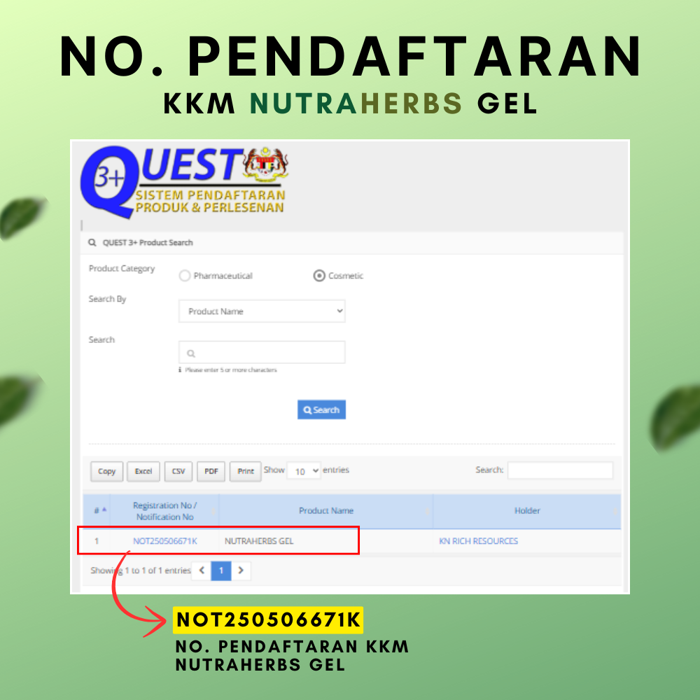 Berdaftar KKM NOT250506671K